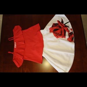Girls top and skirt set